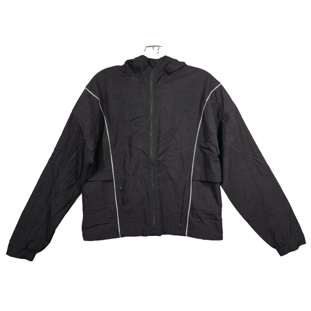 CALIA Hooded Run Jacket Vented Reflective H2O Resistant NWT Black Sz XS Ret $98